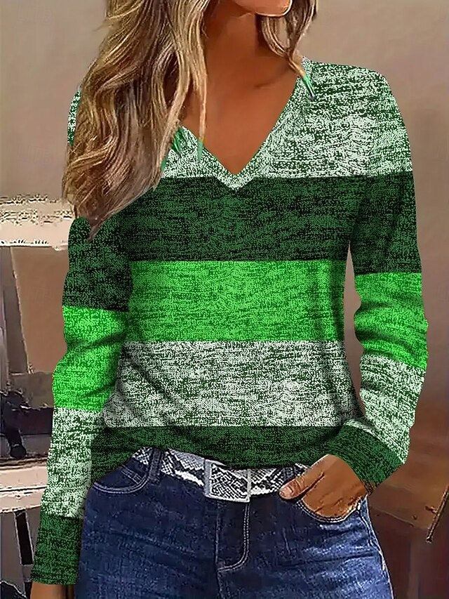 Women's T Shirt Print Graphic Geometric Vintage Stylish