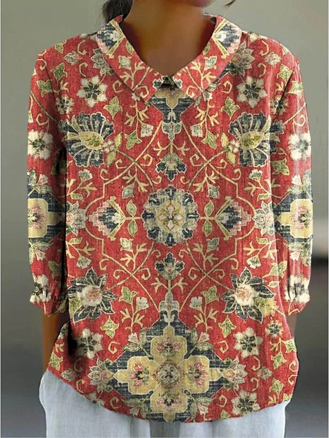 Women's Shirt Graphic Geometric Bohemia Vintage Tropical