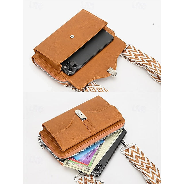 Crossbody Faux Women's Geometric Bag Pattern with Leather