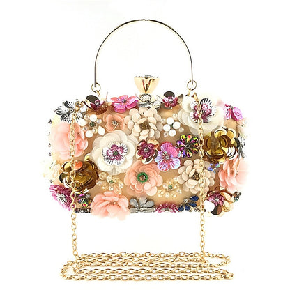 Clutch Embellished Flower – Floral Women's Evening 3D