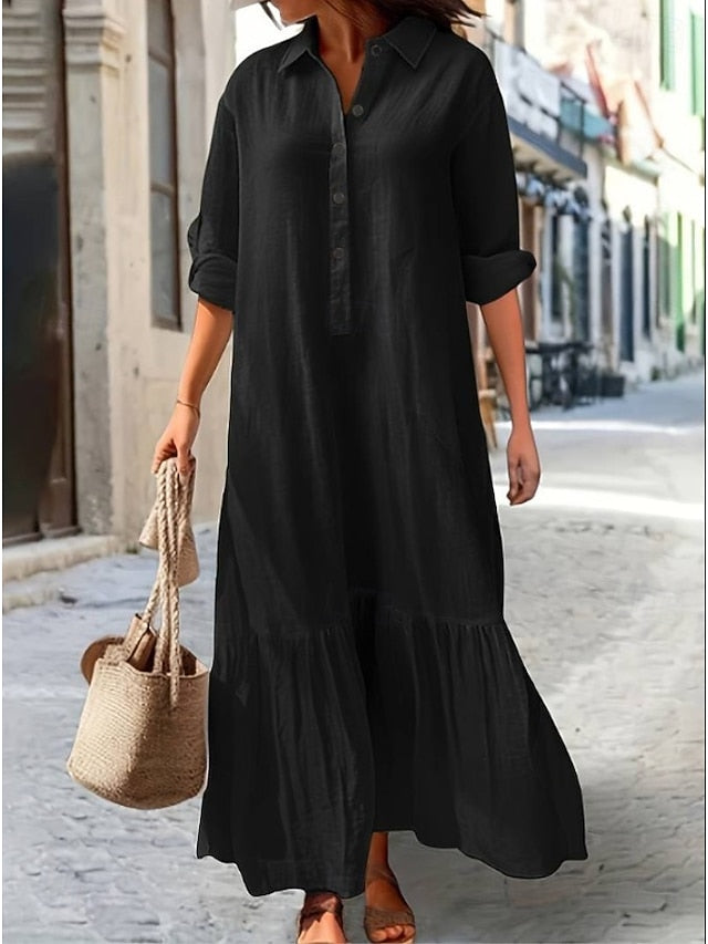Women's Midi Dress A Line Dress Vacation Casual Boho Daily