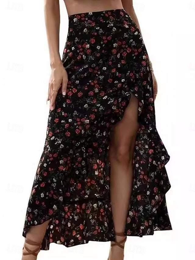 Women's Fashion Sexy Casual Knee-length High Waist Skirts
