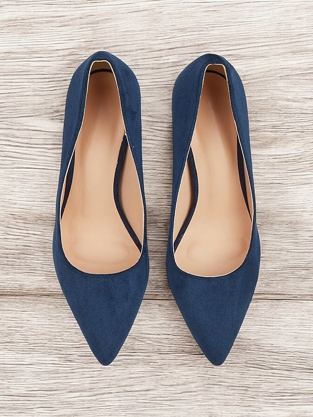 Heels Pointed Suede Toe Block Heel High | Women's Classic