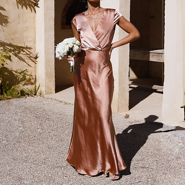 Women's Long Dress Maxi Dress Satin Dress Party Dress