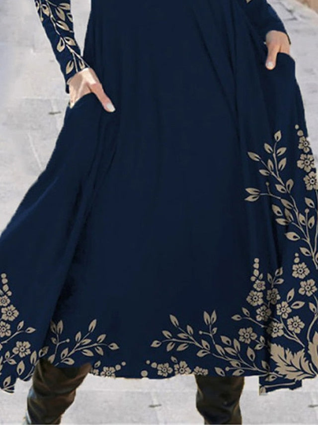 Women's Midi Dress A Line Dress Casual Dress Winter Dress