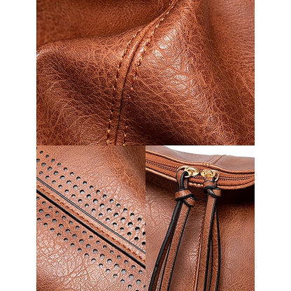 Set Women's Leather Bag Hobo with Matching Wallet Faux