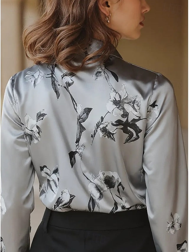 Women's Work Shirt Floral Graphic Elegant Stylish Basic