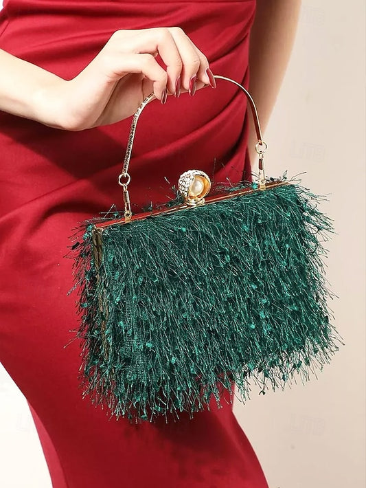 Green Handbag Elegant Women's – Party Red Christmas