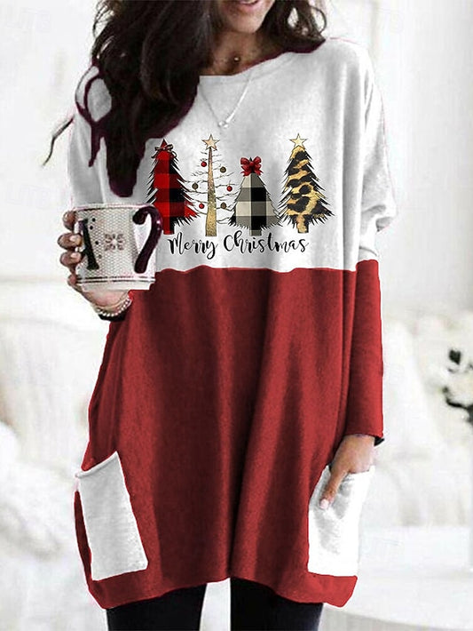 Women's Mini Dress Christmas Dress Casual Dress Print Dress