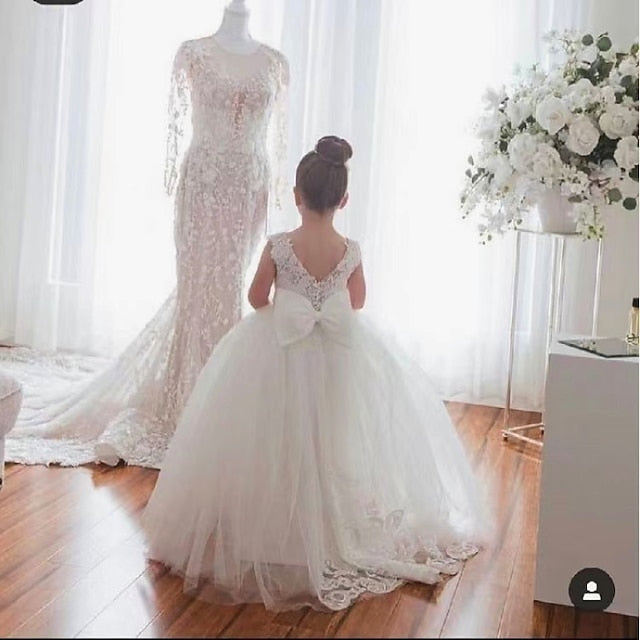 First Girls' Communion Girl Dress Flower Party