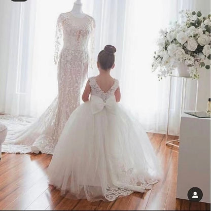 First Girls' Communion Girl Dress Flower Party