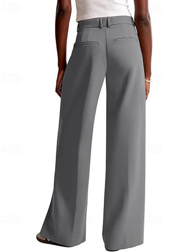 Women's Wide Leg Dress Pants Fashion Work Full Length