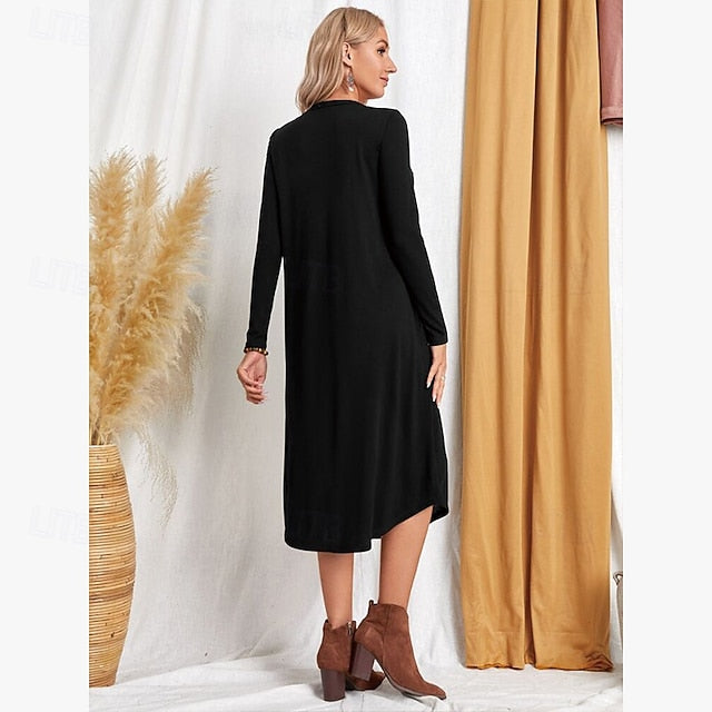 Women's Midi Dress T Shirt Dress Tee Dress Shift Dress