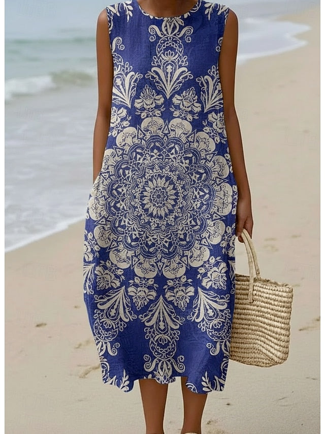 Women's Midi Dress Casual Dress Sundress Shift Dress