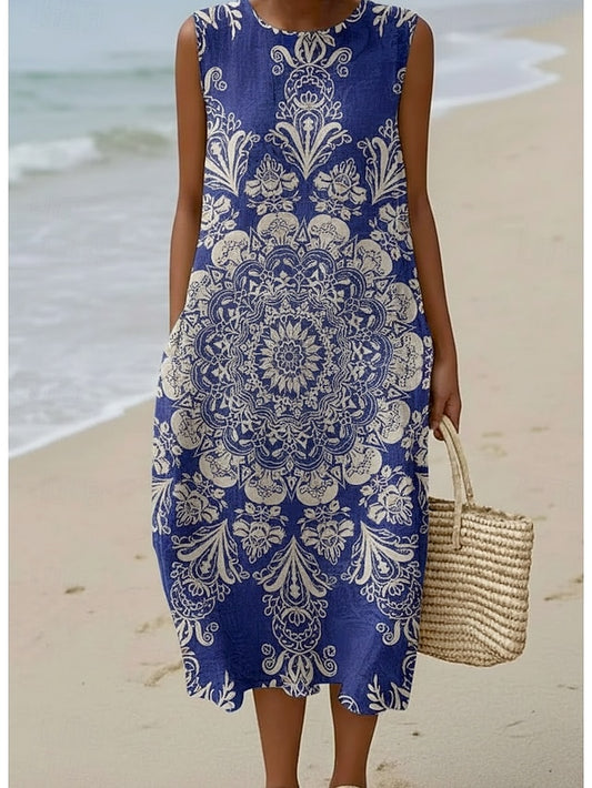 Women's Midi Dress Casual Dress Sundress Shift Dress