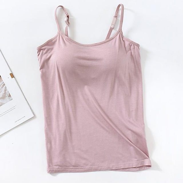 Women's Camisole Tank Top Plain Basic Sleeveless U Neck