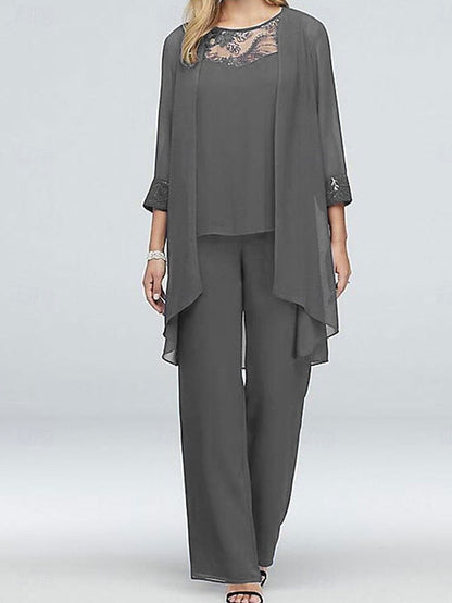 of Elegant Piece Neck Vintage Crew the Dress Bride Mother 3