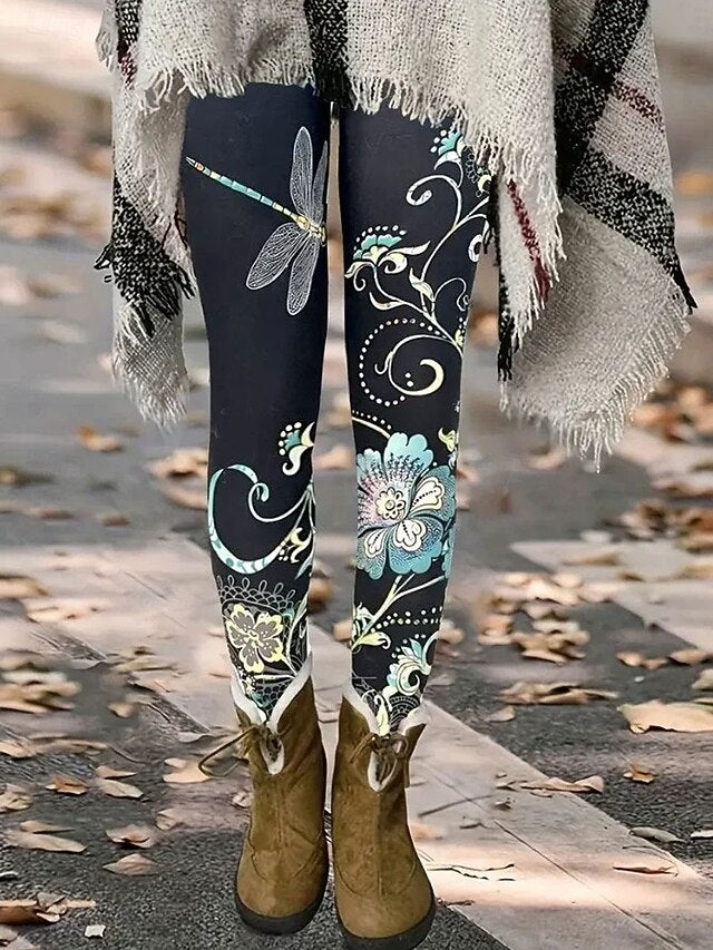 Women's Leggings Vintage Fashion Basic Ankle-Length High
