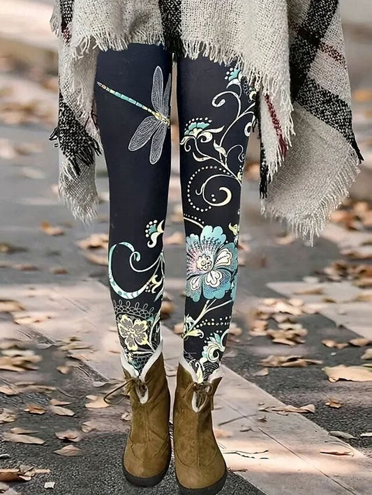 Women's Leggings Vintage Fashion Basic Ankle-Length High