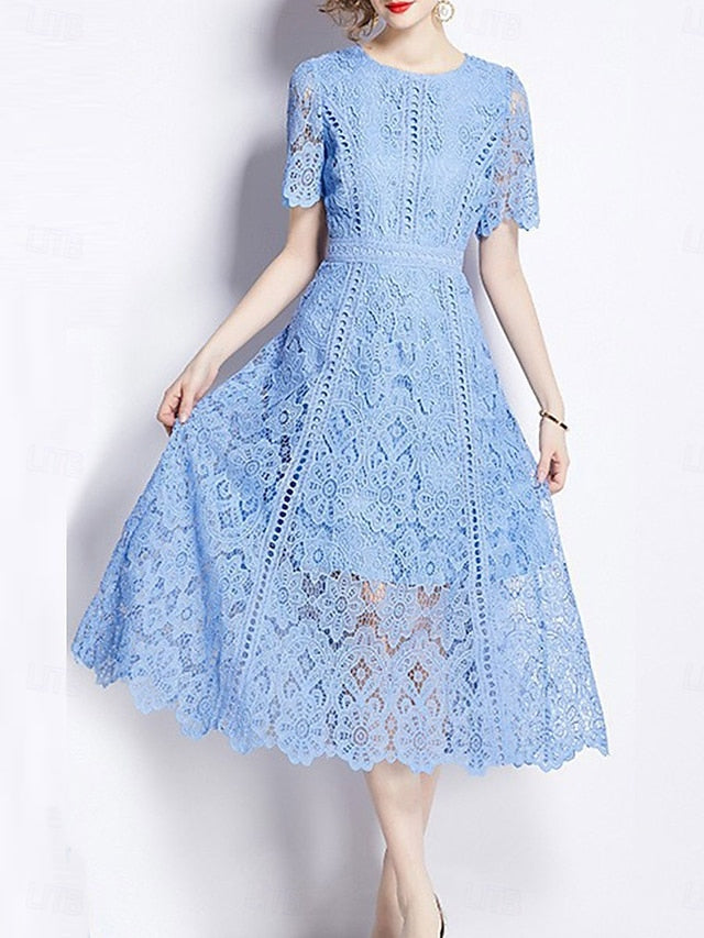 Elegant Dress Tea Neck Length Mother Crew of Bride the