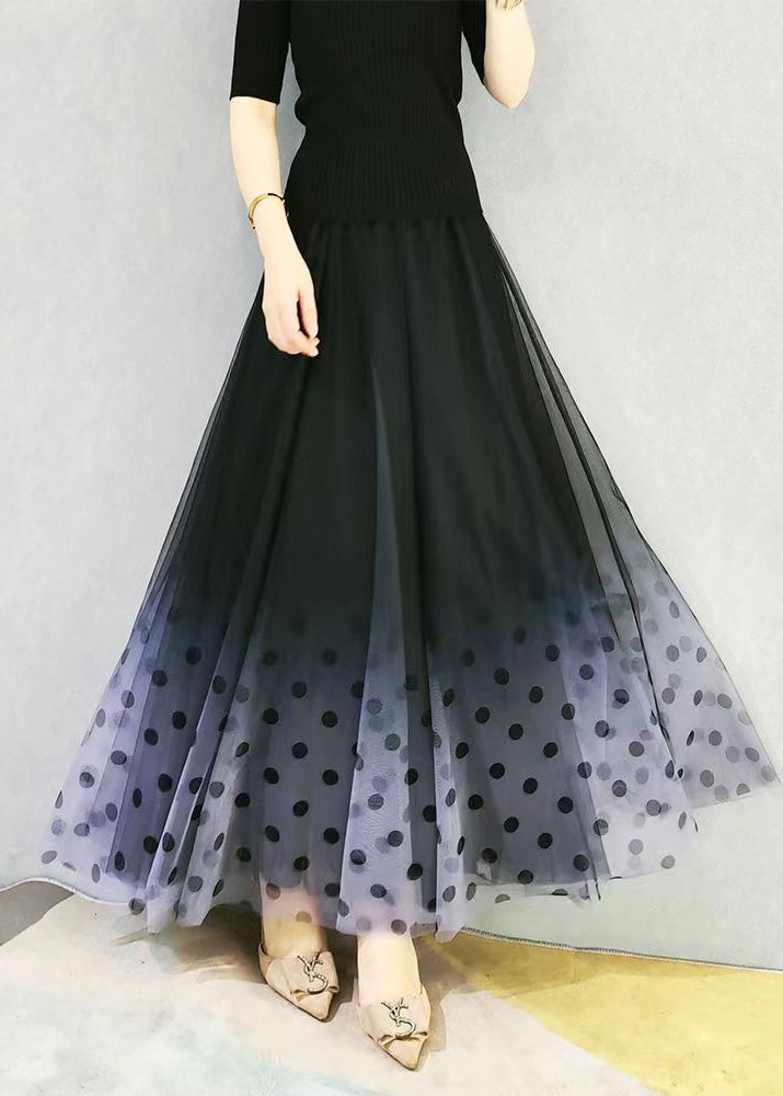 High Skirts Gradient Exra French Hem Large Color Waist Tulle