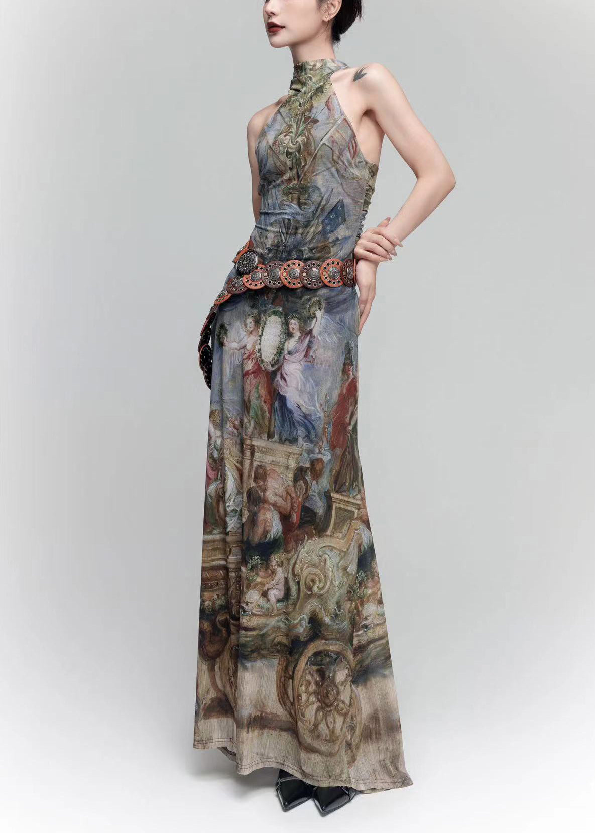 Original Shoulder Photo Long Color French Cold Dress Design Tulle