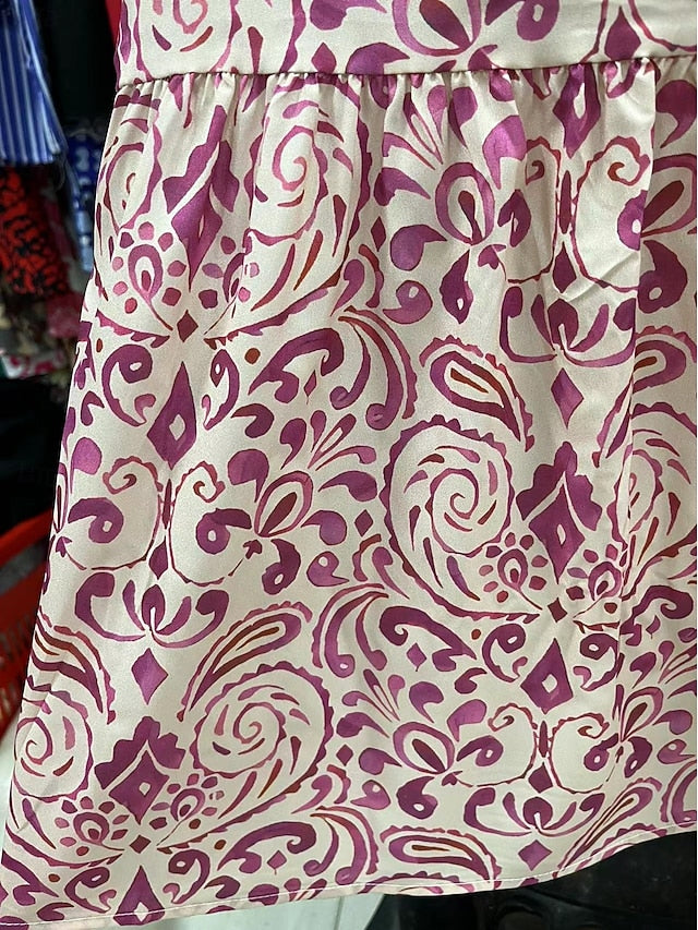 Women's Long Dress Maxi Dress Boho Dress Print Dress Peplum