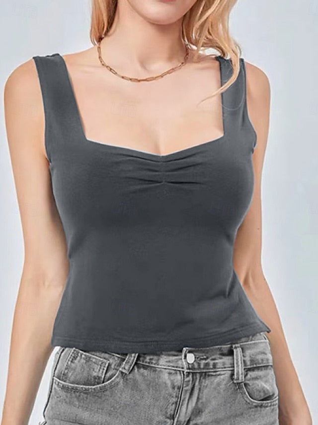 Women's Blouse Ruched Backless Plain Active Casual