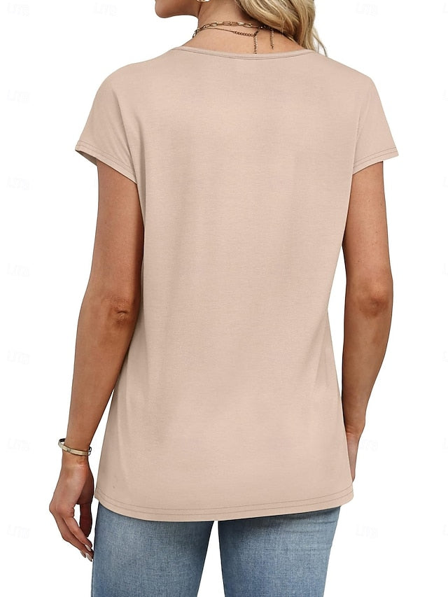 Women's T Shirt Tee Top Plain Fashion Stylish Classic Short