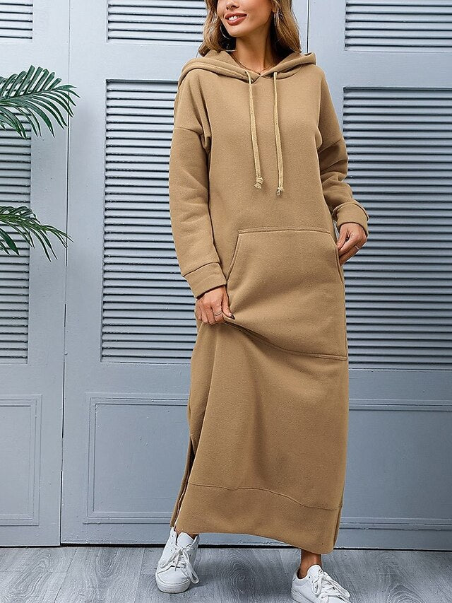 Women's Long Dress Maxi Dress Hoodie Dress Shift Dress