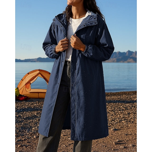 Women's Rain Coat Outdoor Waterproof Windproof Hiking