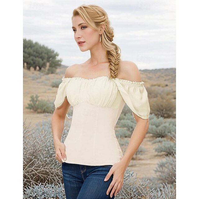 Medieval Blouse Vintage Renaissance Shirt / Retro Balloon Puff
