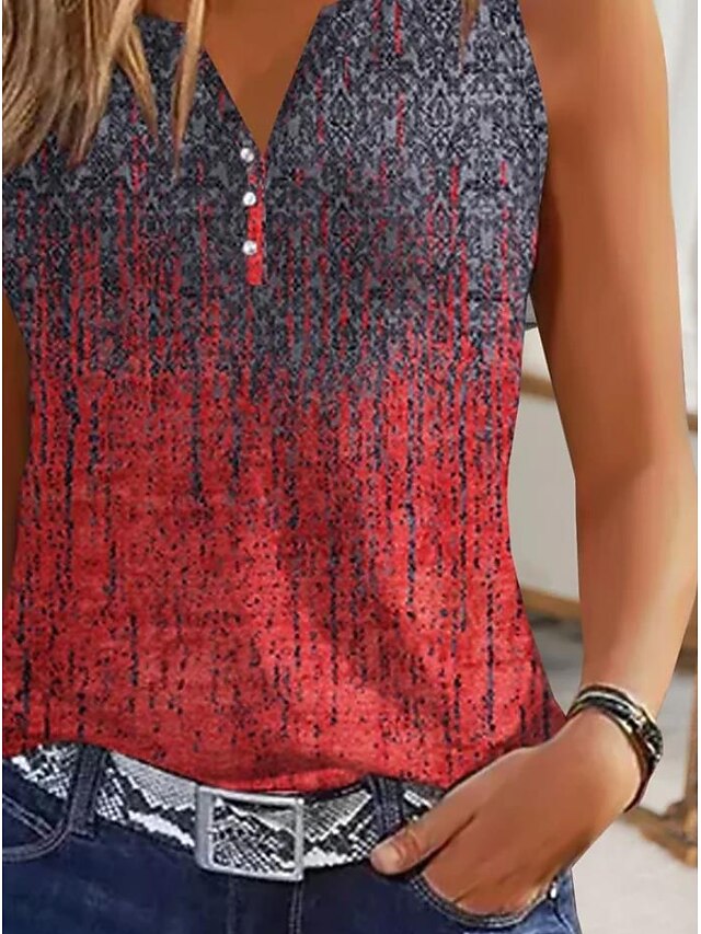 Women's Camisole Tank Top Active Casual Ombre Print