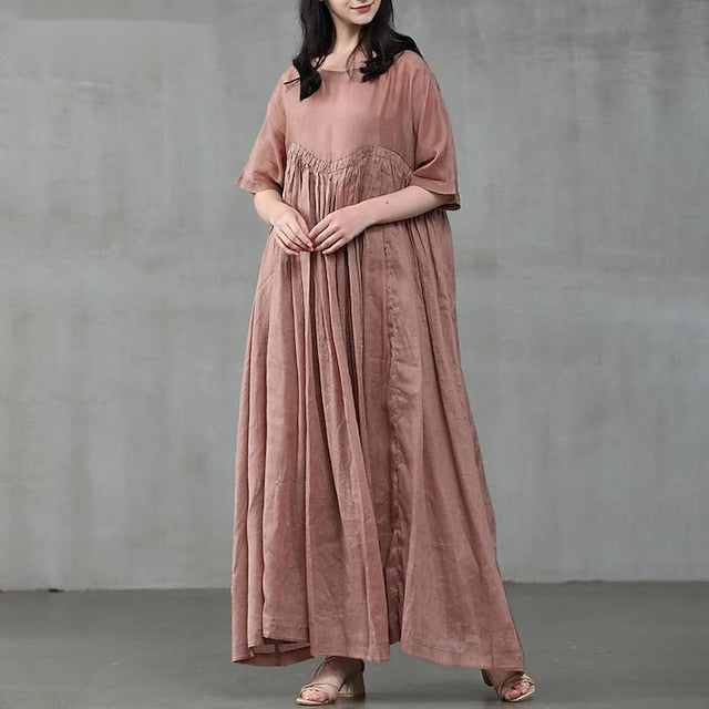 Women's Long Dress Maxi Dress Cotton Blend Casual Dress
