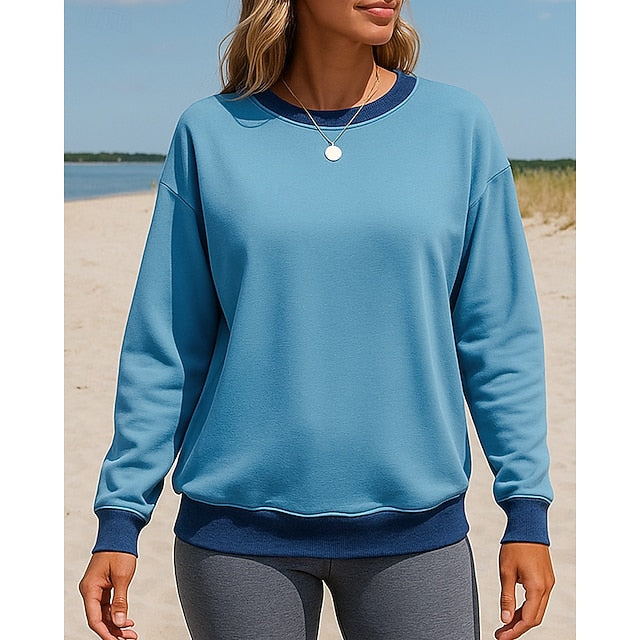 Women's Pullover Sweatshirt Casual Tops Long Sleeve Top