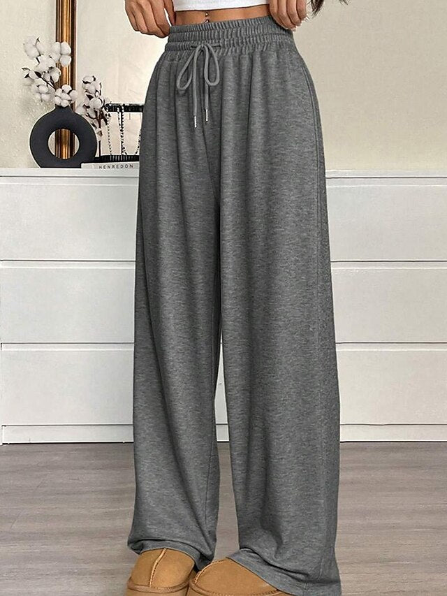 Women's Culottes Wide Leg Chinos Casual Long Medium Waist