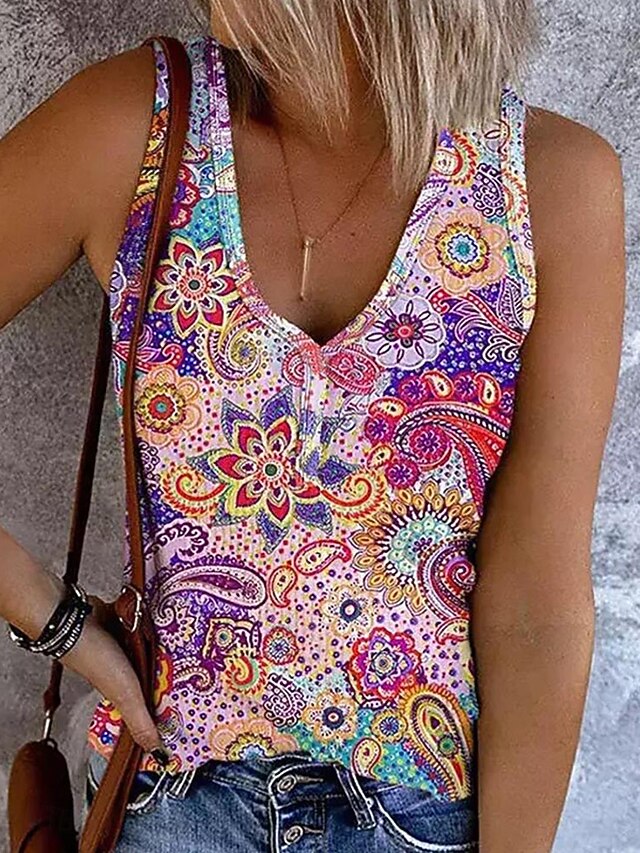Women's Camisole Tank Top Print Ombre Graphic Abstract