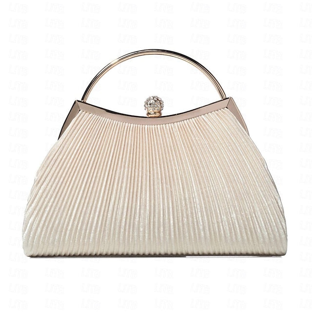 Evening Clutch – Blue Women's Pleated Velvet Elegant Navy