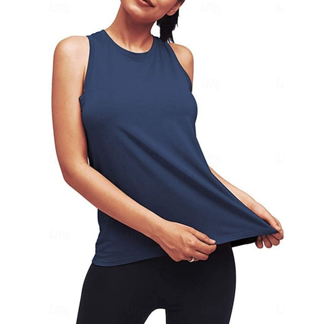 Women's Satin Tank Plain Stylish Classic Casual Sleeveless