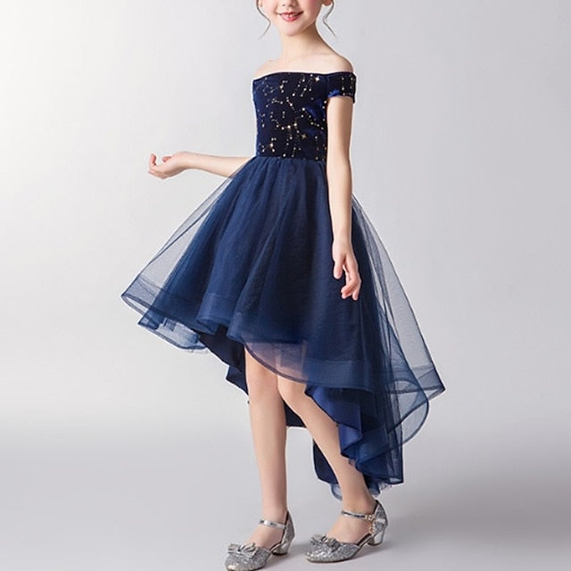 Sleeveless Kids Performance Girls' Dress Party Color Solid