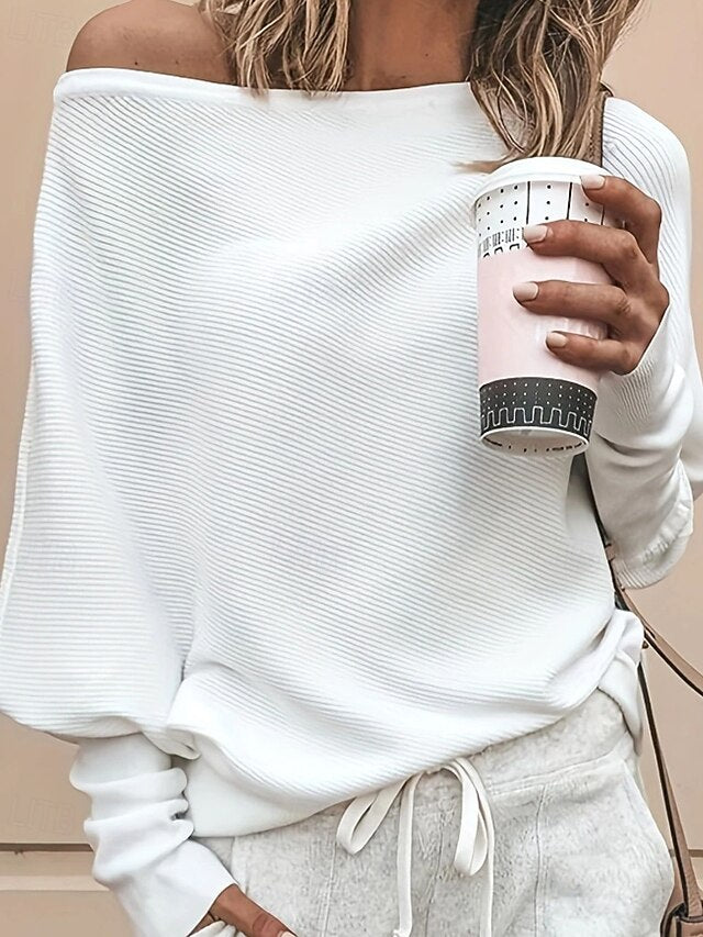 Women's Sweater Pullover Streetwear Casual Solid Color