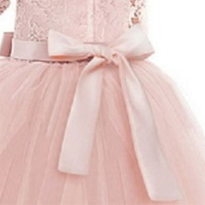Girls' Sleeve Wedding Girl Dress Flower Half Kids