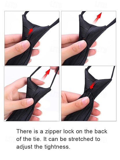 Narrow Pre-Tied Ties Classic Stripes - Zip and Men's