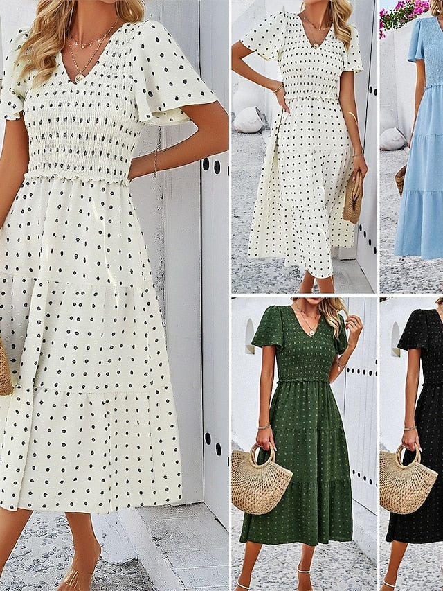 Women's Midi Dress Casual Dress Summer Dress Print Dress