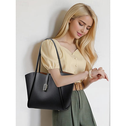 Leather Green Bag Tote Faux Women's