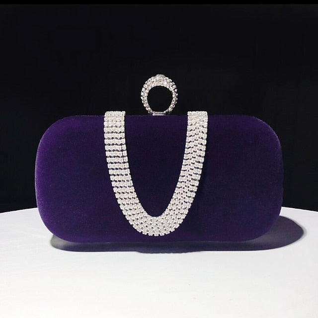 Bags Clutch Evening Velvet Wristlet Bag Women's