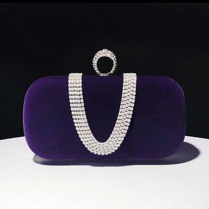 Bags Clutch Evening Velvet Wristlet Bag Women's