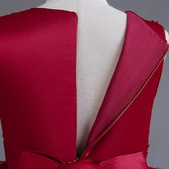 Sequin Solid Girls' Kids Color Dress Sleeveless Party