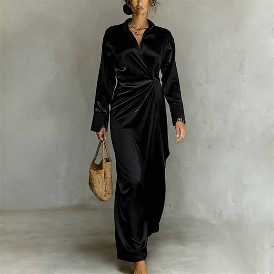 Women's Midi Dress Black Dress Elegant Dress Elegant