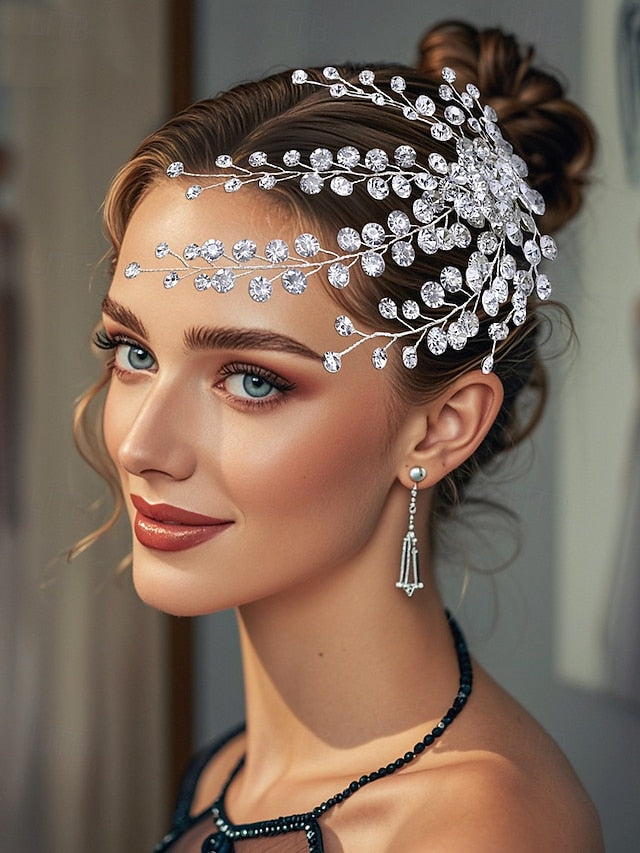 – Rhinestone Flower Hair and Bridal Crystal Elegant Accessory